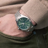 Emporio Armani Chronograph Green Dial Silver Steel Strap Watch For Men - AR11480 Buy Now By Emporio Armani