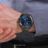 Emporio Armani Chronograph Quartz Blue Dial Grey Steel Strap Watch For Men - AR11481 Buy Now By Emporio Armani