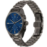 Emporio Armani Chronograph Quartz Blue Dial Grey Steel Strap Watch For Men - AR11481 Buy Now By Emporio Armani