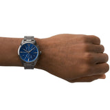 Emporio Armani Chronograph Quartz Blue Dial Grey Steel Strap Watch For Men - AR11481 Buy Now By Emporio Armani