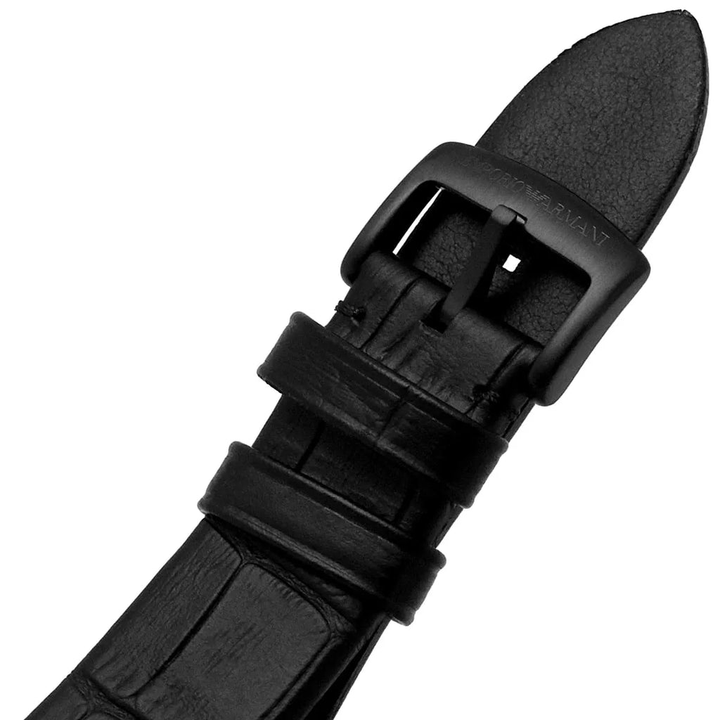 Emporio Armani Claudio Chronograph Black Dial Black Leather Strap Watch For Men - AR11483 Buy Now By Emporio Armani