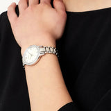 Emporio Armani Cleo Crystals Mother Of Pearl Dial Silver Steel Strap Watch For Women - AR11484 Buy Now By Emporio Armani