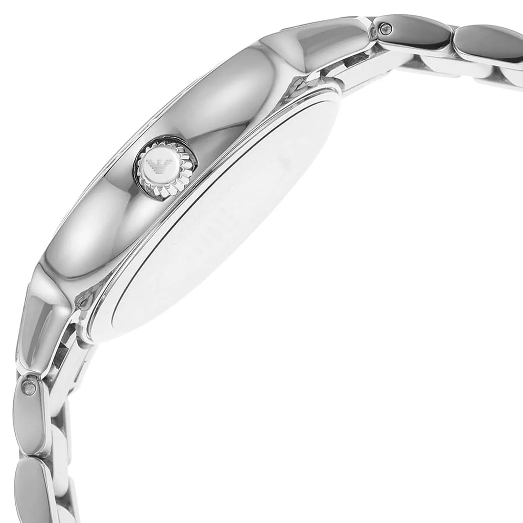 Emporio Armani Cleo Crystals Mother Of Pearl Dial Silver Steel Strap Watch For Women - AR11484 Buy Now By Emporio Armani