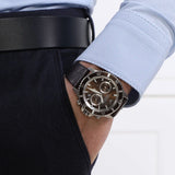 Emporio Armani Diver Chronograph Brown Dial Brown Leather Strap Watch For Men - AR11486 Buy Now By Emporio Armani