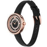 Emporio Armani Rosa Two Hand Black Dial Black Leather Strap Watch For Women - AR11493 Buy Now By Emporio Armani