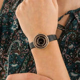 Emporio Armani Rosa Two Hand Black Dial Black Leather Strap Watch For Women - AR11493 Buy Now By Emporio Armani