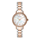 Emporio Armani Cleo Mother of Pearl Dial Two Tone Steel Strap Watch For Women - AR11499 Buy Now By Emporio Armani