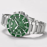 Emporio Armani Diver Chronograph Green Dial Silver Steel Strap Watch For Men - AR11500 Buy Now By Emporio Armani