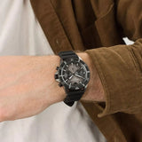 Emporio Armani Diver Chronograph Black Dial Black Silicon Strap Watch For Men - AR11515 Buy Now By Emporio Armani