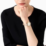 Emporio Armani Gianni T Bar Crystals Silver Dial Brown Leather Strap Watch For Women - AR11518 Buy Now By Emporio Armani