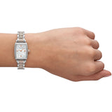 Emporio Armani Gianni T Bar White Mother Of Pearl Dial Two Tone Steel Strap Watch For Women - AR11519 Buy Now By Emporio Armani