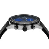 Emporio Armani Mario Chronograph Blue Dial Black Leather Strap Watch For Men - AR11522 Buy Now By Emporio Armani