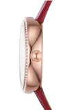 Emporio Armani Two-Hand Analog White Dial Red Leather Strap Watch For Women - AR11532 Buy Now By Emporio Armani