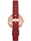 Emporio Armani Two-Hand Analog White Dial Red Leather Strap Watch For Women - AR11532 Buy Now By Emporio Armani
