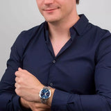 Emporio Armani Claudio Chronograph Blue Dial Silver Steel Strap Watch For Men - AR11541 Buy Now By Emporio Armani