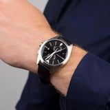 Emporio Armani Claudio Chronograph Black Dial Black Leather Strap Watch For Men - AR11542 Buy Now By Emporio Armani