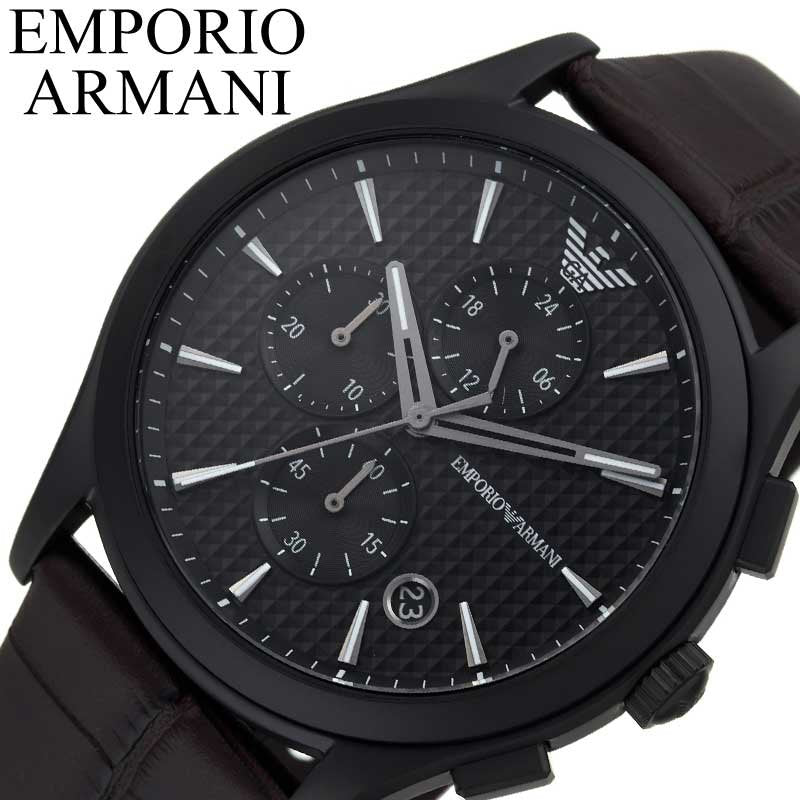 Emporio Armani Paolo Chronograph Black Dial Brown Leather Strap Watch For Men - AR11549 Buy Now By Emporio Armani
