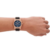 Emporio Armani Federico Chronograph Blue Dial Brown Leather Strap Watch For Men - AR11563 Buy Now By Emporio Armani