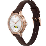 Emporio Armani Mia Moonphase Silver Dial Brown Leather Strap Watch For Women - AR11568 Buy Now By Emporio Armani