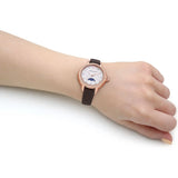 Emporio Armani Mia Moonphase Silver Dial Brown Leather Strap Watch For Women - AR11568 Buy Now By Emporio Armani