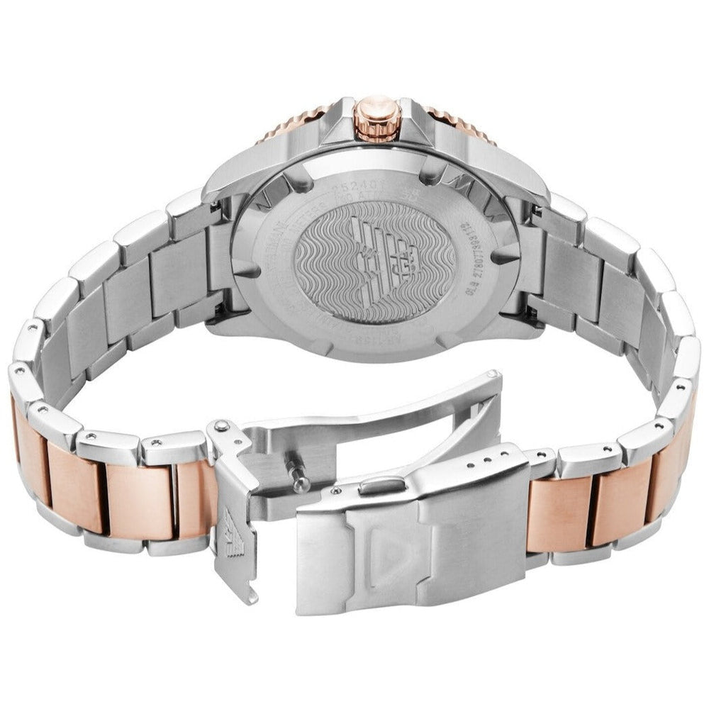 Emporio Armani Sea Explorer GMT Quartz White Dial Two Tone Steel Strap Watch For Men - AR11591 Buy Now By Emporio Armani