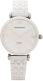 Emporio Armani Giannti T Bar Quartz Mother of Pearl Dial White Steel Strap Watch For Women - AR1485 Buy Now By Emporio Armani