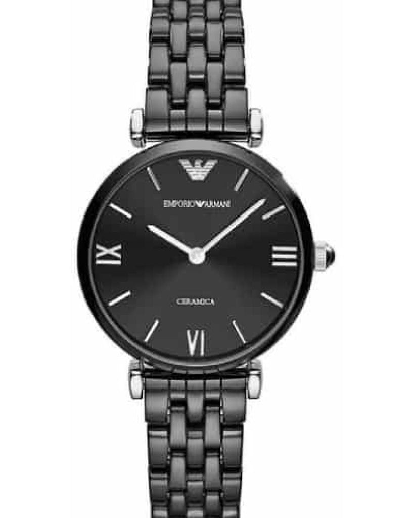 Emporio Armani Ceramica Black Dial Black Ceramic Strap Watch For Women - AR1487 Buy Now By Emporio Armani