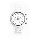 Emporio Armani Luigi Chronograph Ceramic White Dial White Ceramic Strap Watch For Men - AR1499 Buy Now By Emporio Armani