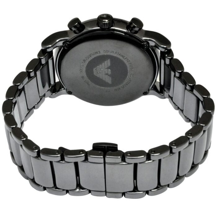Emporio Armani Luigi Ceramic Chronograph Black Dial Black Strap Watch For Men - AR1509 Buy Now By Emporio Armani
