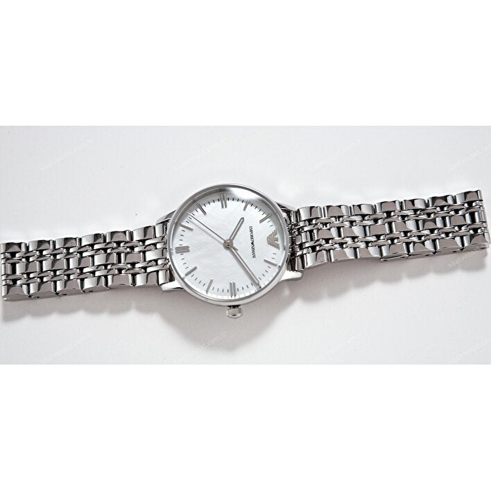 Emporio Armani Classic Quartz Mother of Pearl Dial Silver Steel Strap Watch For Women - AR1602 Buy Now By Emporio Armani
