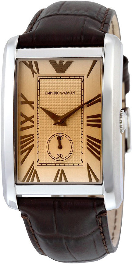 Emporio Armani Classic Brown Dial Brown Leather Strap Watch For Men - AR1605 Buy Now By Emporio Armani