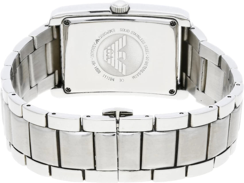 Emporio Armani Classic Analog Black Dial Silver Steel Strap Watch For Men - AR1608 Buy Now By Emporio Armani