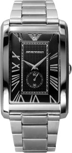 Emporio Armani Classic Analog Black Dial Silver Steel Strap Watch For Men - AR1608 Buy Now By Emporio Armani