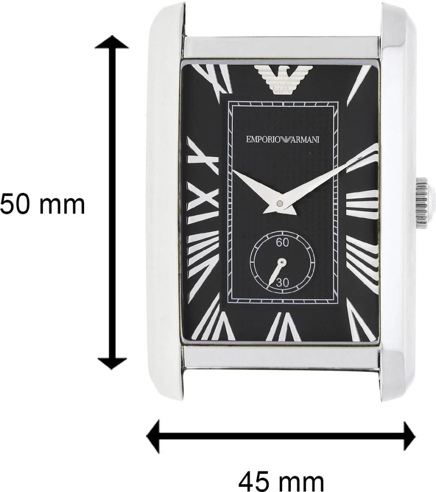 Emporio Armani Classic Analog Black Dial Silver Steel Strap Watch For Men - AR1608 Buy Now By Emporio Armani