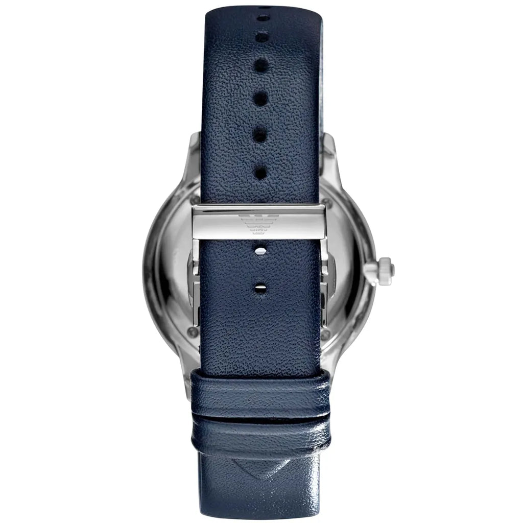 Emporio Armani Analog Quartz Blue Dial Blue Leather Strap Watch For Men - AR1647 Buy Now By Emporio Armani