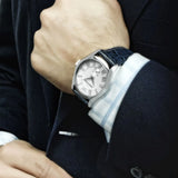 Emporio Armani Valente Quartz Silver Dial Grey Leather Strap Watch For Men - AR1666 Buy Now By Emporio Armani