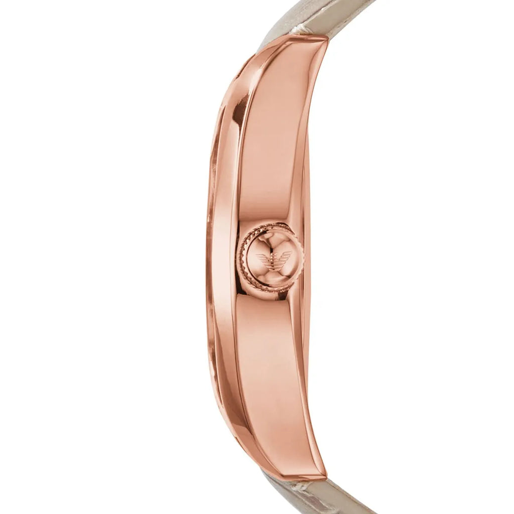 Emporio Armani Valente Analog Beige Dial Beige Leather Strap Watch For Men - AR1667 Buy Now By Emporio Armani