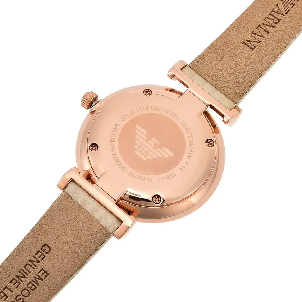 Emporio Armani Arianna Mother of Pearl Dial Pink Leather Strap Watch For Women - AR11199 Buy Now By Emporio Armani