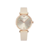 Emporio Armani Gianni T Bar Gunmetal Dial Beige Leather Strap Watch For Women - AR1681 Buy Now By Emporio Armani