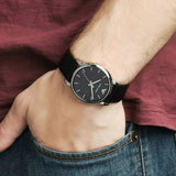 Emporio Armani Classic Quartz Black Dial Black Leather Strap Watch For Men - AR1692 Buy Now By Emporio Armani