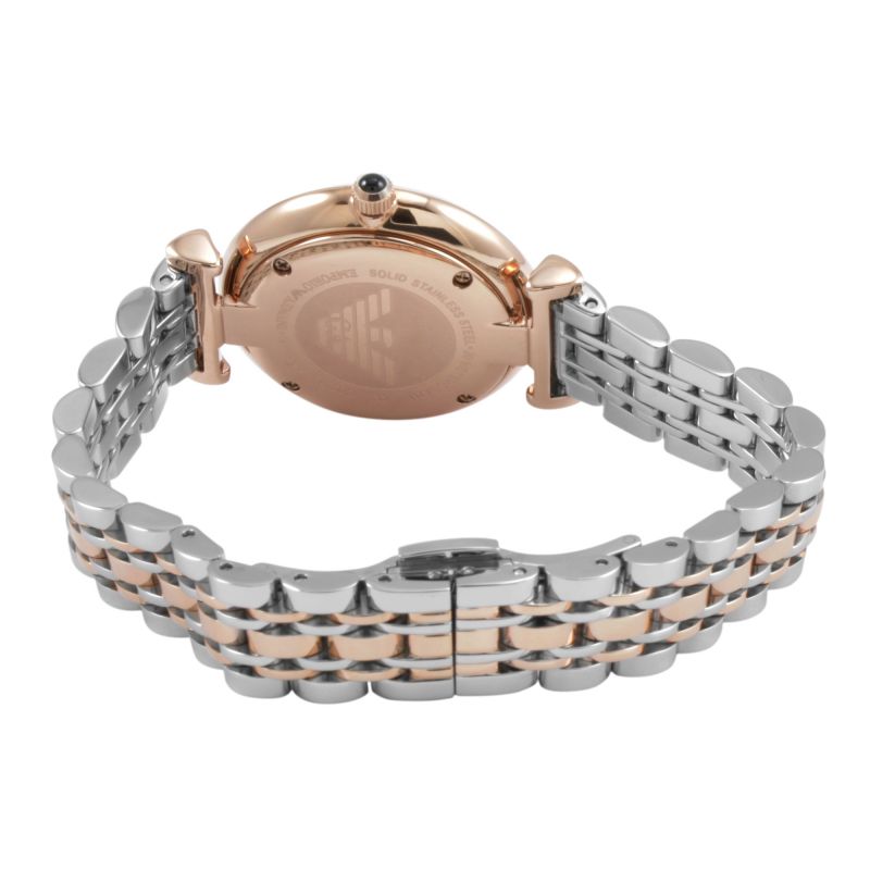 Emporio Armani Gianni T Bar Grey Dial Two Tone Stainless Steel Watch For Women - AR1725 Buy Now By Emporio Armani