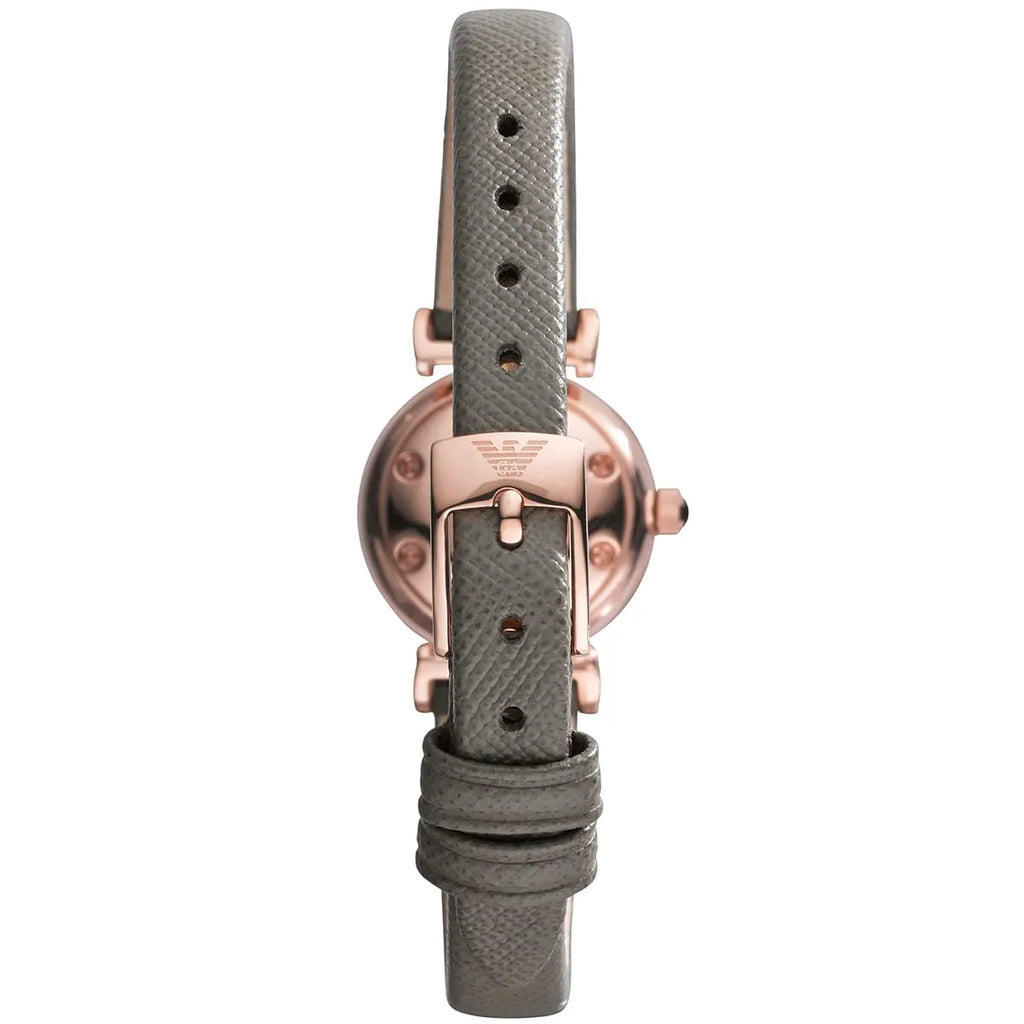 Emporio Armani Gianni T Bar Quartz Gray Dial Gray Leather Strap Watch For Women - AR1727 Buy Now By Emporio Armani