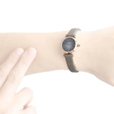Emporio Armani Gianni T Bar Quartz Gray Dial Gray Leather Strap Watch For Women - AR1727 Buy Now By Emporio Armani