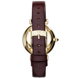 Emporio Armani Gianni T Bar Burgundy Dial Burgundy Leather Strap Watch For Women - AR1758 Buy Now By Emporio Armani