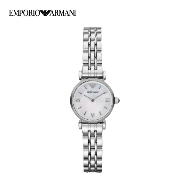 Emporio Armani Gianni T Bar Mother of Pearl Dial Silver Steel Strap Watch For Women - AR1688 Buy Now By Emporio Armani