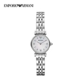 Emporio Armani Gianni T Bar Mother of Pearl Dial Silver Steel Strap Watch For Women - AR1688 Buy Now By Emporio Armani