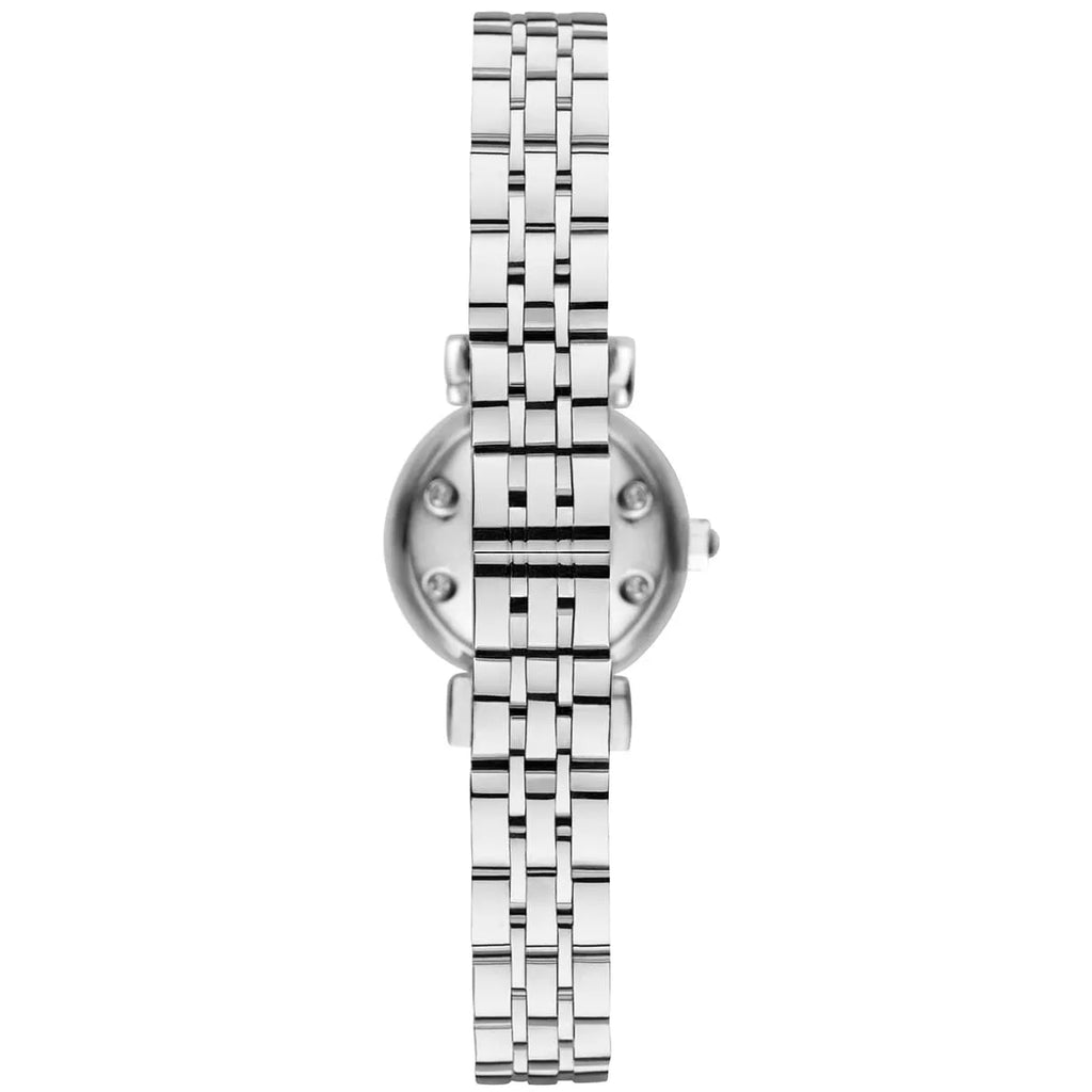 Emporio Armani Classic Gianni T Bar Crystals Pink Dial Silver Steel Strap Watch For Women - AR1781 Buy Now By Emporio Armani