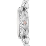 Emporio Armani Classic Gianni T Bar Crystals Pink Dial Silver Steel Strap Watch For Women - AR1781 Buy Now By Emporio Armani