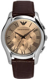 Emporio Armani Valente Chronograph Brown Dial Brown Leather Strap Watch For Men - AR1785 Buy Now By Emporio Armani