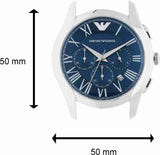 Emporio Armani Chronograph Quartz Blue Dial Silver Steel Strap Watch For Men - AR11082 Buy Now By Emporio Armani